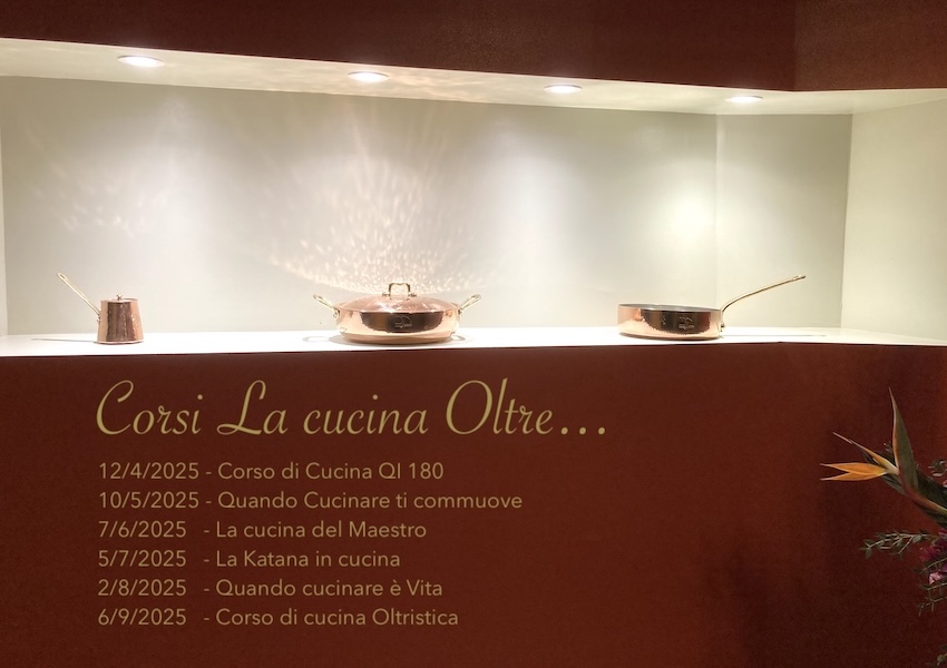 Il calendario dei corsi di cucina Oltre, per la stagione 2025.