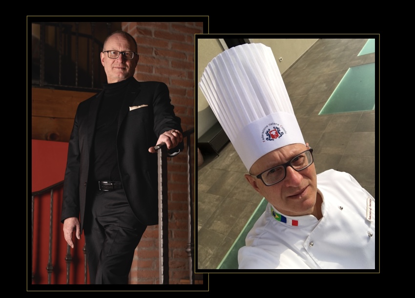 La foto doppia di Frachef, Restaurant Manager a Padova ed Executive Chef.