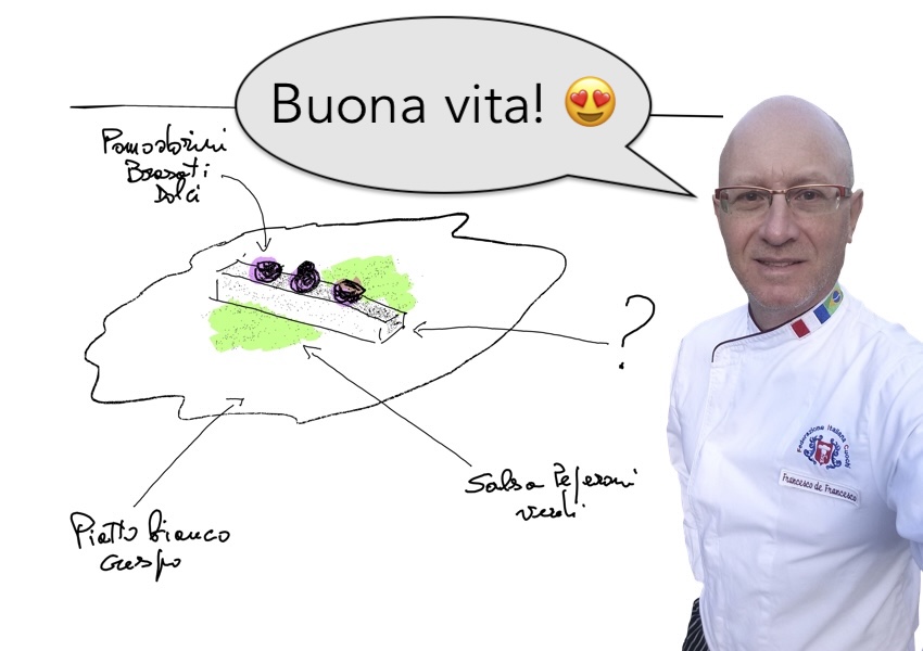 Ci salutiamo così, con quest'ultimo corso di cucina che chiude la più che ventannale mia attività nella cucina e ristorazione.